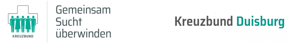 Logo des Kreuzbundes mit dem Schriftzug 'gemeinsam Sucht überwinden' und 'Kreuzbund Duisburg'